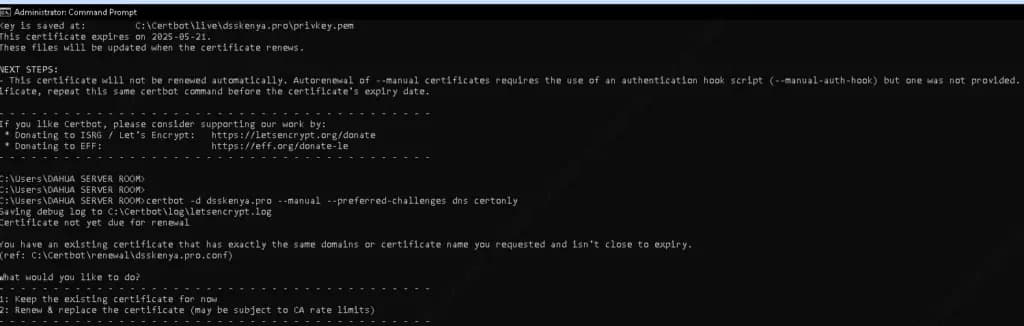 How to Install a Free SSL Certificate on Dahua DSS Using Let's Encrypt